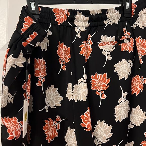 Calvin Klein black dark floral soft pull on pants 20W NWT workwear casual baggy - Picture 11 of 16